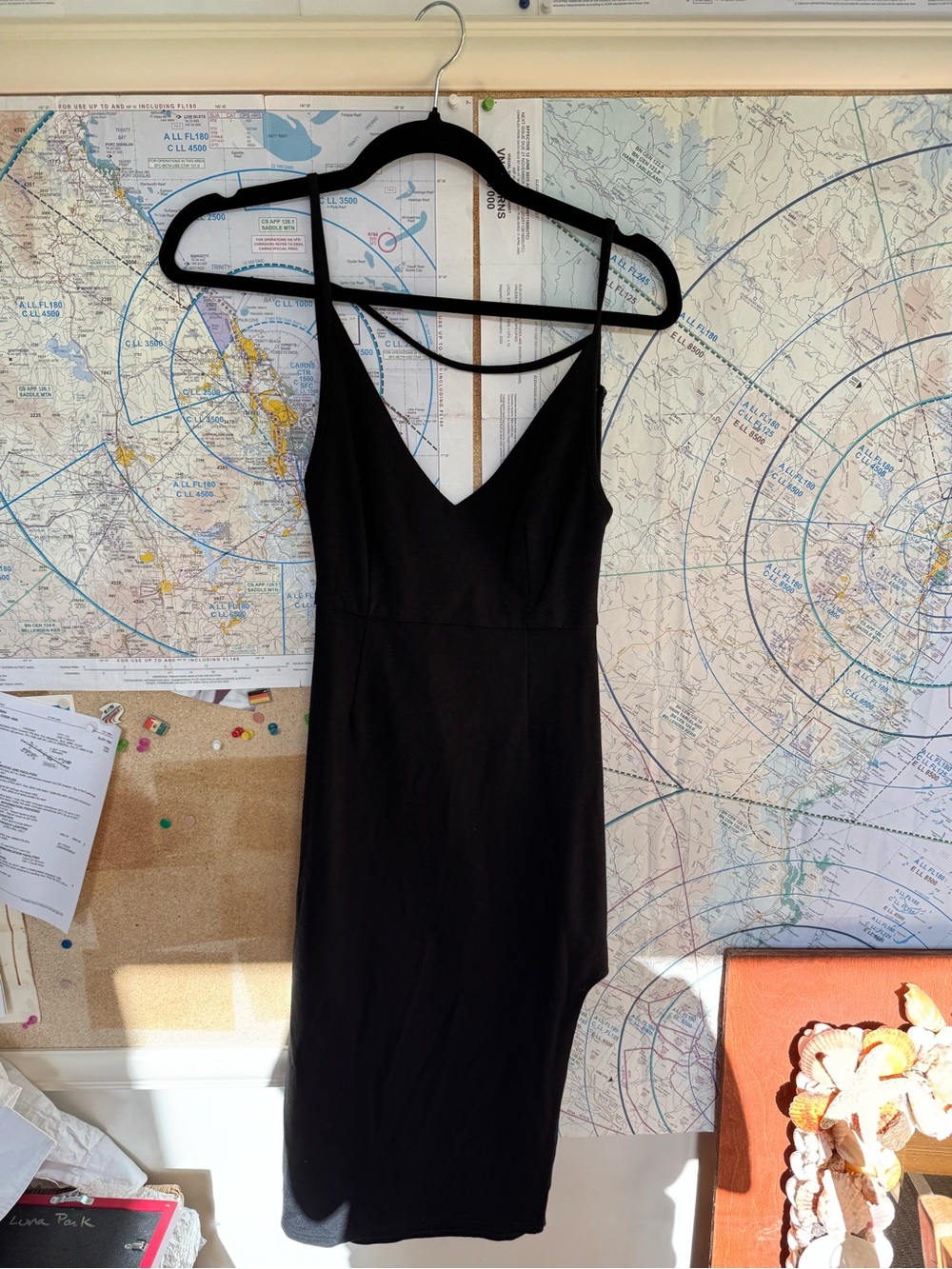 MINKPINK Black Midi Slit Dress